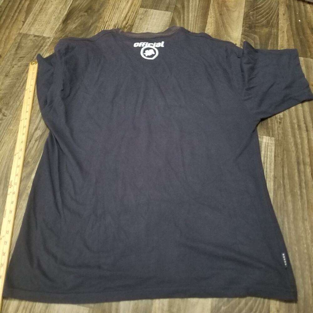Vintage Mecca Y2k 2000s Blue t shirt Size XXL (Stained Collar) - Picture 2 of 13